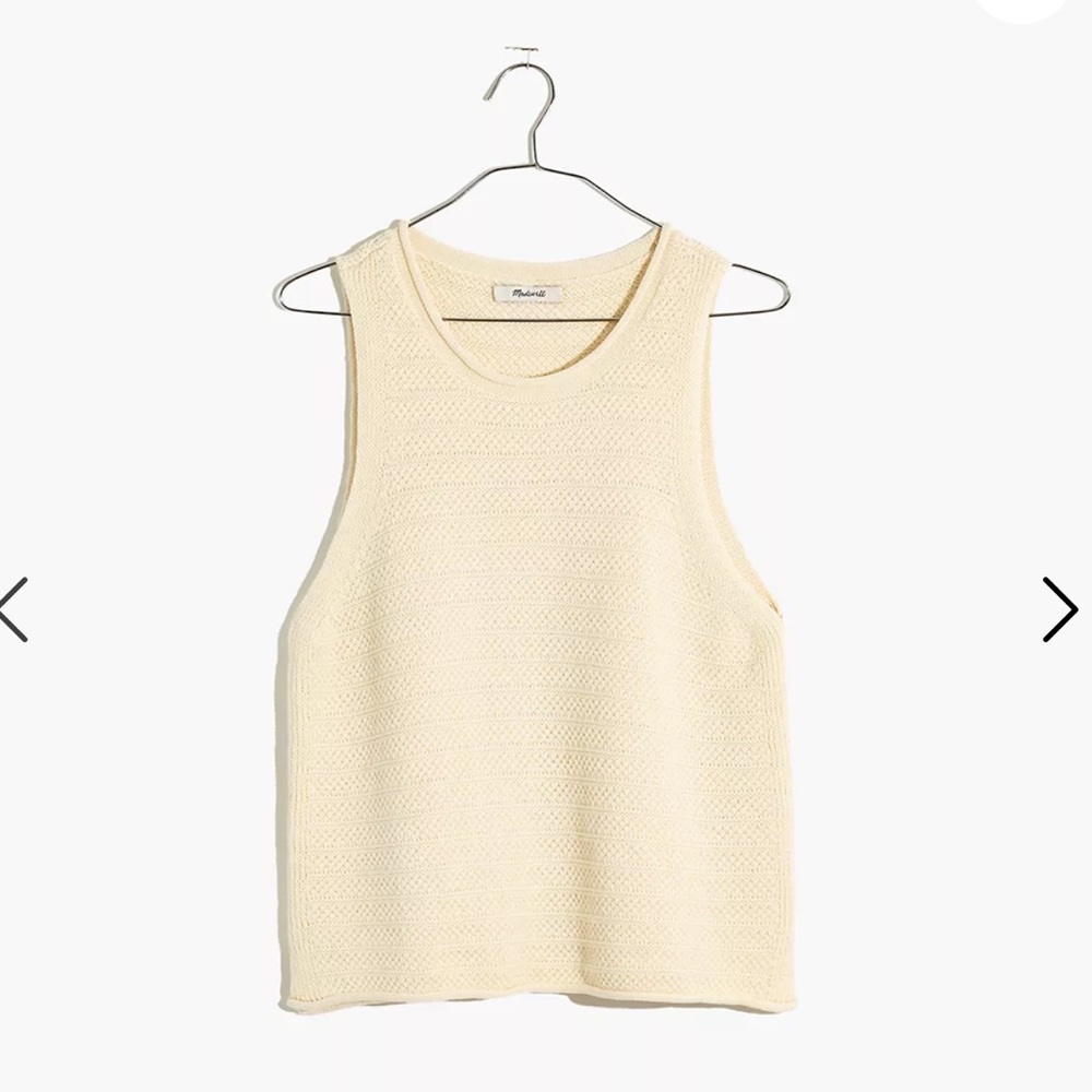 Madewell Cream Sleeveless Sweater